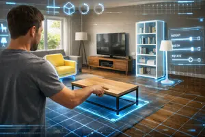 Augmented reality furniture design demonstration.